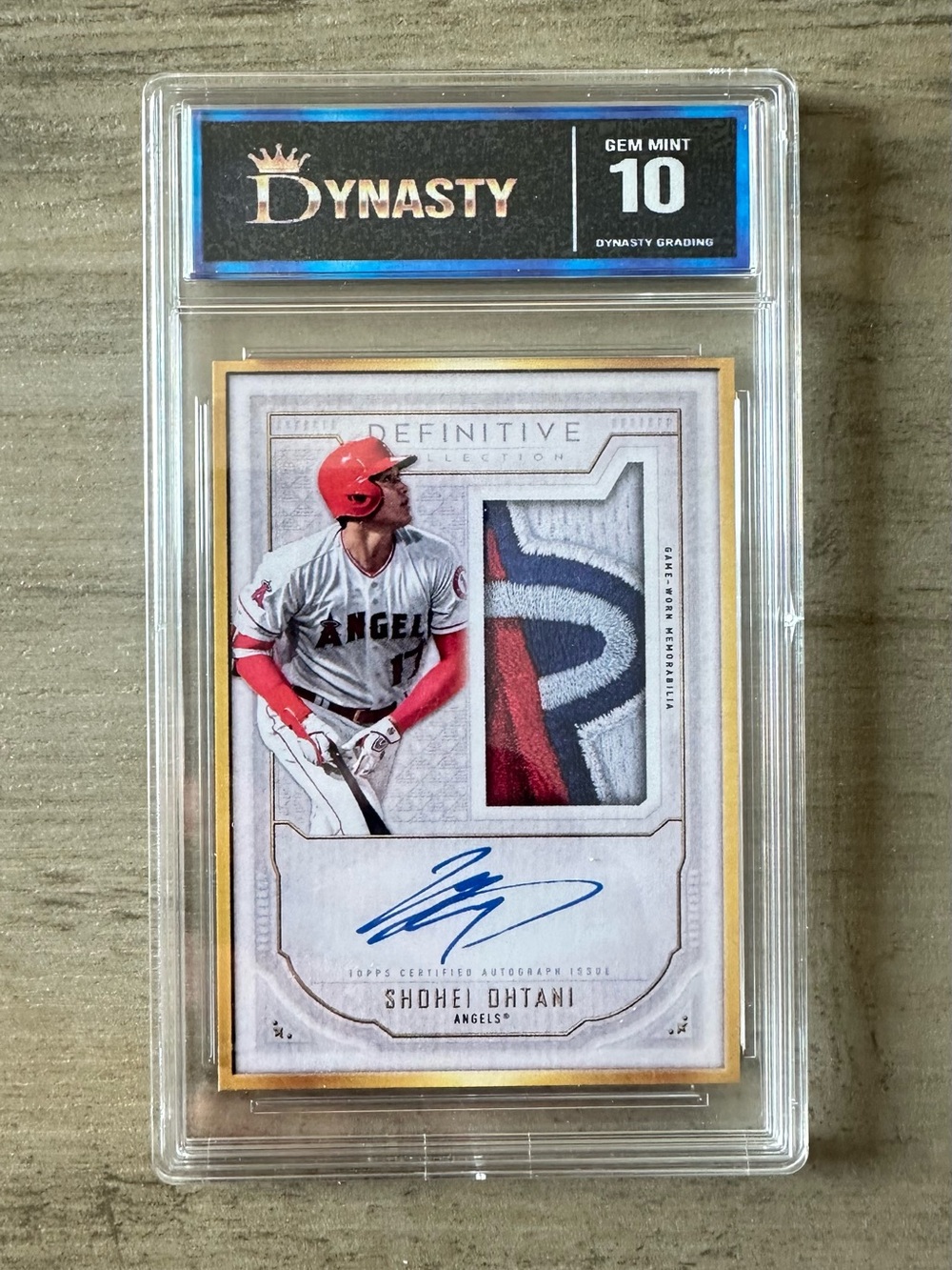 Shohei Ohtani Signed 2021 Topps Definitive #TTY-17 Patch Gem Mint 10 Novelty Car
